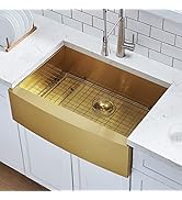 Hotis 33 Inch Farmhouse Sink, Stainless Steel Farmhouse Kitchen Sink, 16 Gauge 9 Inch Deep Underm...
