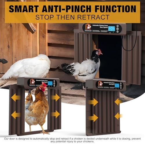 Battery Powered Auto Chicken Door with Timer & Light Sensor