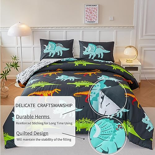 Cute Dinosaur Bed Set for All Season (Black