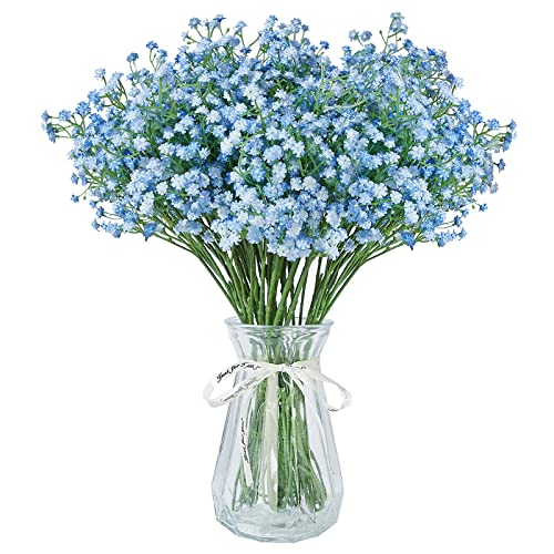 30 Pcs Gypsophila Faux Flowers for Wedding Party Home Garden Decoration Blue