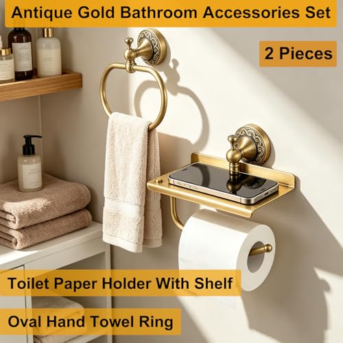 Vintage Gold Wall Mounted Bathroom Hardware Accessories