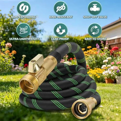 Ultra Durable and Flexible Garden Hose with 10-Function Spray Nozzle