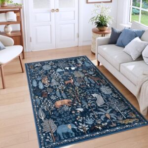 Soft Ultra-Thin Washable Area Rugs for Bedroom Non-Slip Modern Entryway Rug Non Shedding Indoor Carpet Kids Rugs for Playroom Nursery Classroom