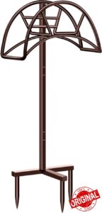 TomCare Garden Hose Holder Detachable Metal Water Hose Holder Hose Hanger Heavy Duty Free Standing Hose Storage Stand for Outside
