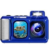Maxmango D50 8K Underwater Digital Camera -70MP 33FT Waterproof Camera, Underwater Camera for Sno...