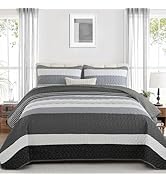 Dinjoy Boho Queen Comforter Set Red Brown,7 Piece Bed in a Bag Queen Size Warm Striped Bedding Se...