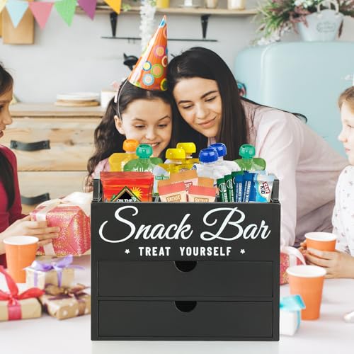 4 Compartment Food Container Snack Box with 2 Drawers