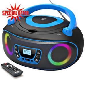 Portable Radio CD Player Boombox with Bluetooth