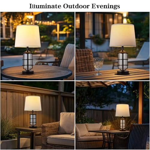 23.5" Plug-in Outdoor Lamps for Patio Waterproof