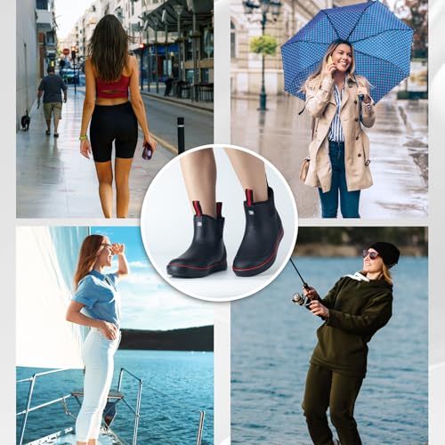 Anti-slip Ankle Rain Boot for Women Fishing Boots Waterproof Rubber Garden Shoes for Fishing