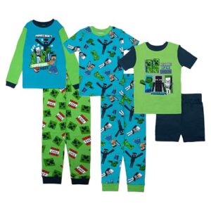 Minecraft Boys' 6-piece Snug-fit Cotton Pajama Set