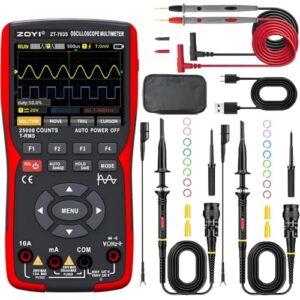 3 in 1 Handheld Oscilloscope Automotive Dual Channel 50MHz with Digital Multimeter and Signal Generato
