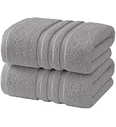 Velqora Bath Towels 2 Pack, 30 x 60 Inches, Large 100% Cotton Towels, Soft, Absorbent, Comfortabl...