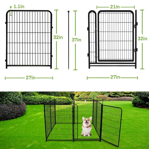 32in(H) 4 Panels Total 8.9 Ft(L) Animal Barrier Fence