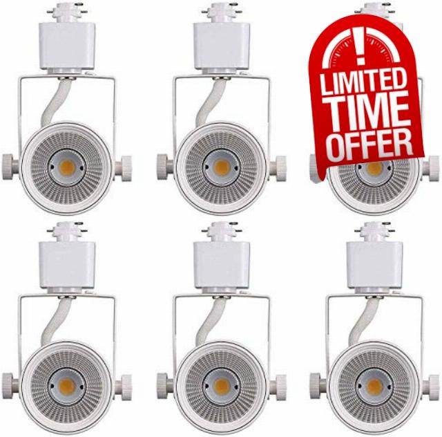 CLOUDY BAY 8W 3000K Warm White Dimmable LED Track Light Head
