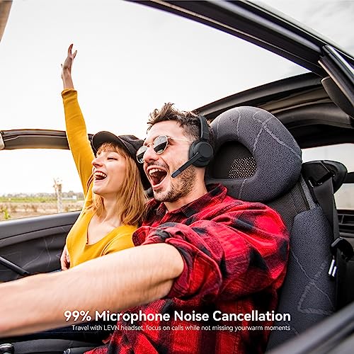 Trucker Bluetooth Headset with Noise Cancelling Microphone & Mute Button