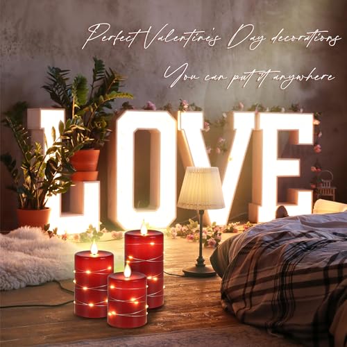 Flickering Battery Operated Candles with String Lights