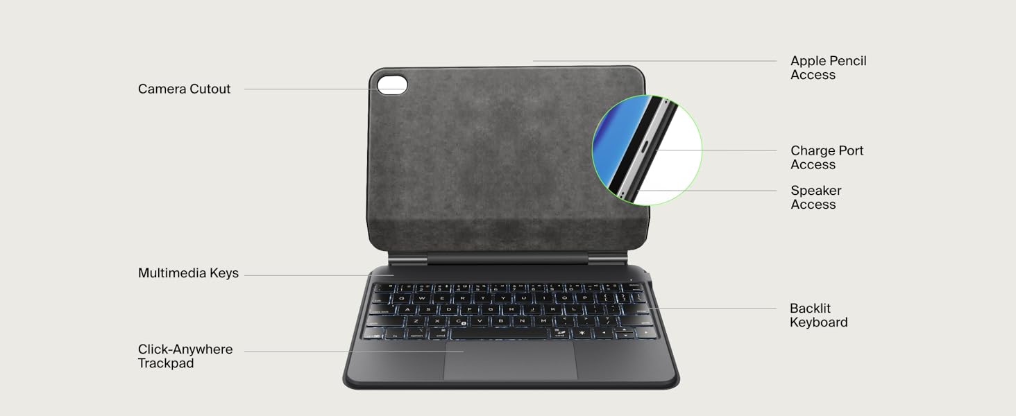 Connect Pro Keyboard Case with Magnetic Stand