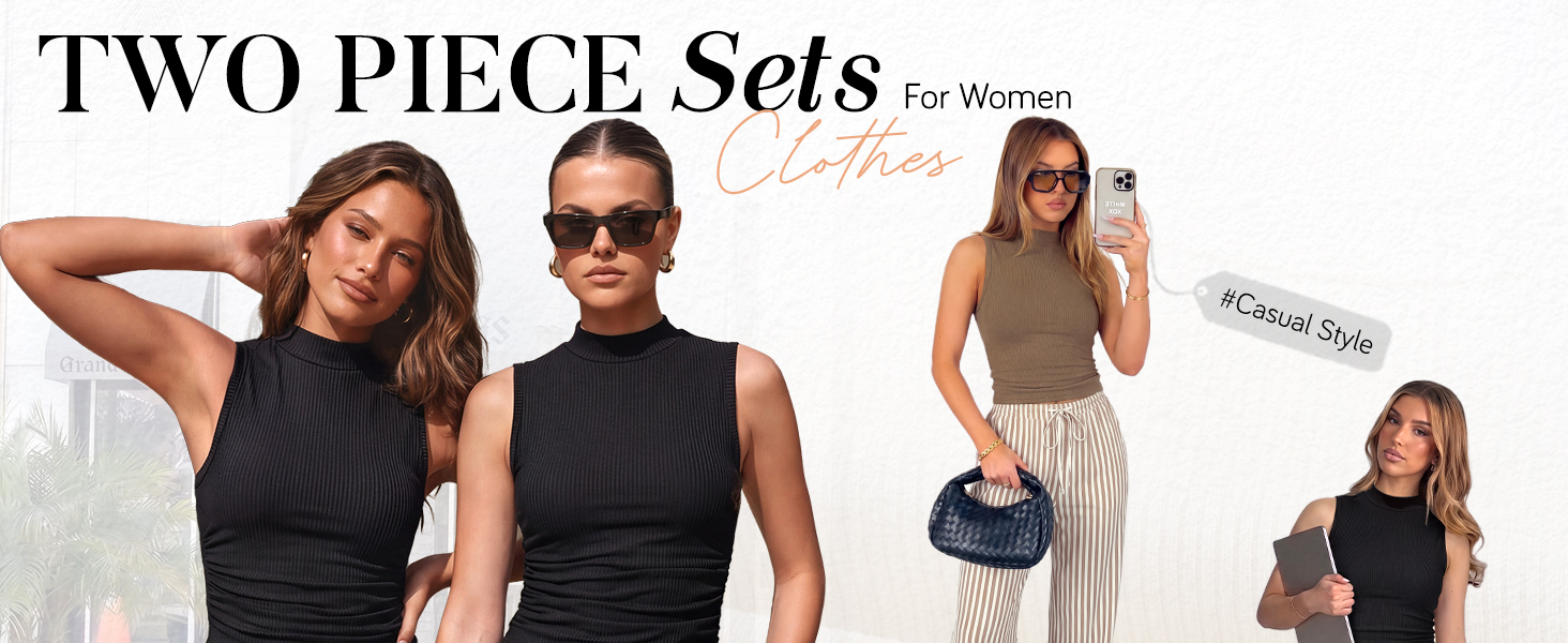Sampeel Two Piece Sets for Women Vacation Outfits
