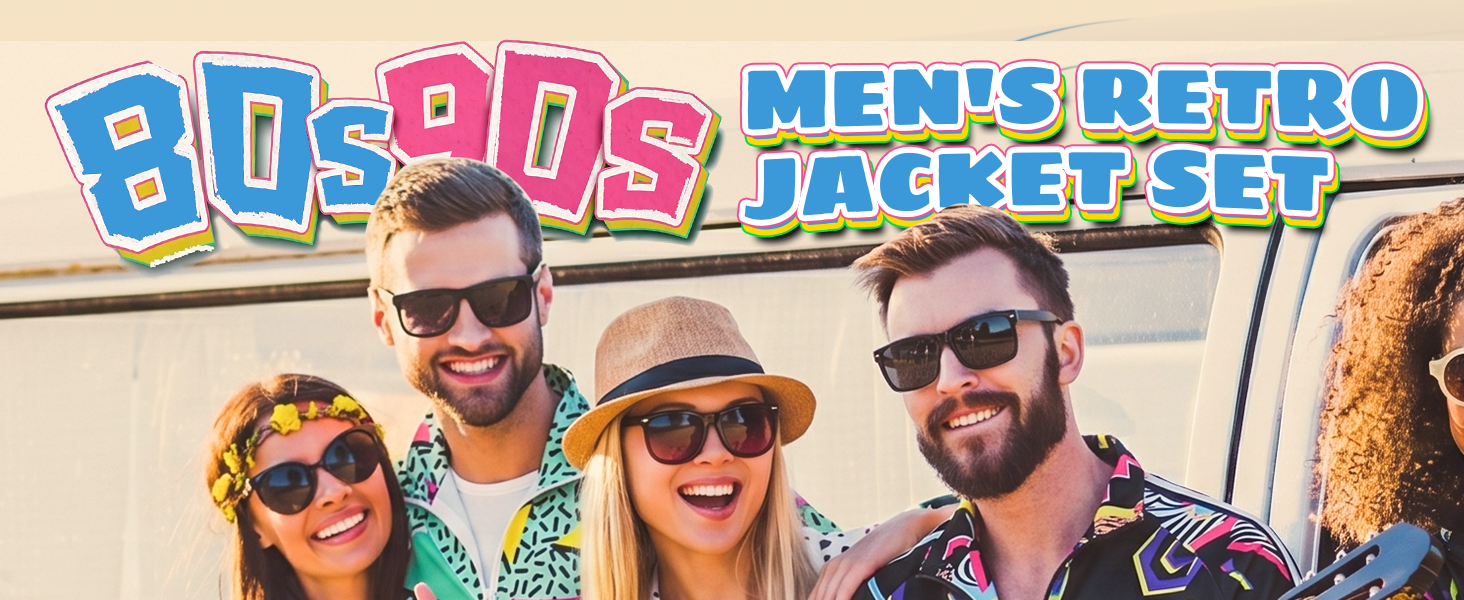 Retro 80s 90s Outfit Sets for Men