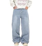 DFGIGT Mens Hip Hop Baggy Jeans with Pockets Casual Wide Leg Y2k Relax Fit Denim Pants Extreme Mo...