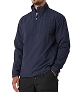 Aulemen Men's Casual Quarter Zip Pullover Windproof Lightweight Jackets Outdoor Athletic Hiking G...