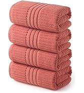 ecolook 4 Pack Large Bath Towels Set,with Hanging Loop,100% Cotton,55 x28 Inches,Lightweight,Quic...