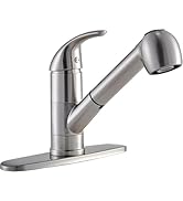 Comllen Kitchen Faucet with Pull Down Sprayer, Modern Brushed Nickel Faucets for Kitchen Sink, St...