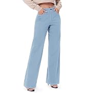 TONIRY Pull On Jeans for Women Wide Leg High Waisted Stretch Baggy Jeans Casual Trendy Straight D...