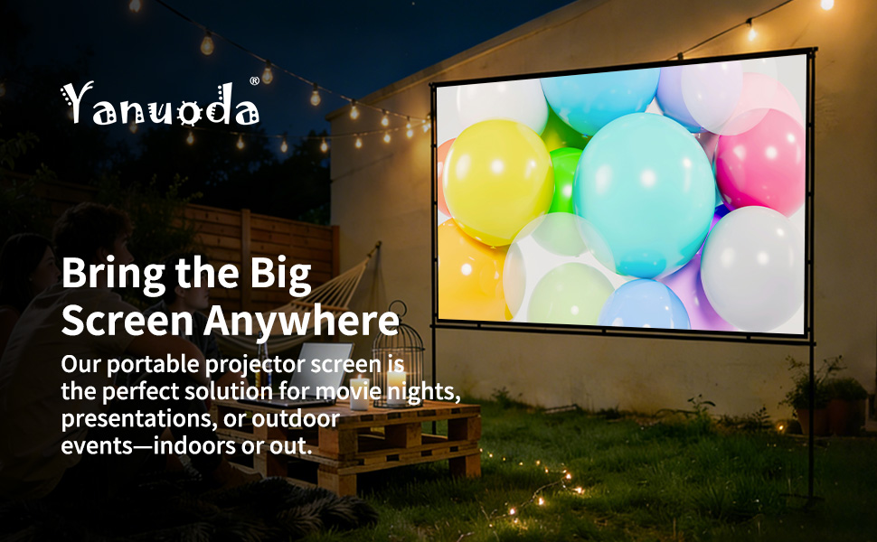 100 inch portable projector screen