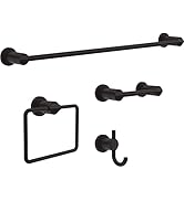 DELTA FAUCET NIC64-DN Nicoli 4-Piece Bath Hardware Set 18 to 24 in. Towel Bar, Toilet Paper Holde...