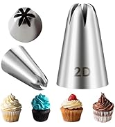 FANTEXY Stainless Steel Spritz Cookie Press Set, 13 Cookie Discs and 8 Piping Tips for Baking and...