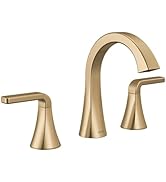 Delta Lineax Centerset Matte Black Bathroom Faucet, 4 Inch 3 Hole Bathroom Sink Faucet for Vanity...