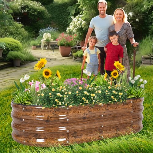 4x2x1ft Metal Garden Bed Kit for Vegetables Flower