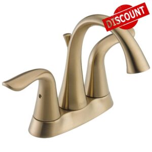Delta Lahara Centerset Brushed Gold Bathroom Faucet