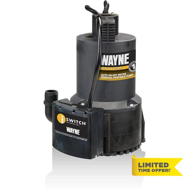 WAYNE EEAUP250 1/4 HP Reinforced Thermoplastic Submersible Multi-Use Pump