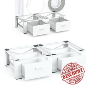 SKM Washer and Dryer Pedestal with Drawer