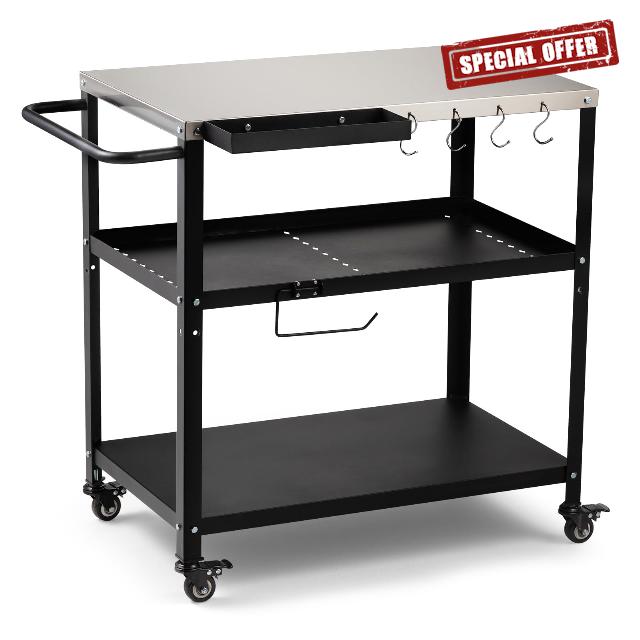 Outdoor Grill Cart Table