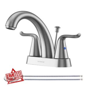 WOWOW Bathroom Faucet 2 Handle 4 Inch Centerset Bathroom Sink Faucet