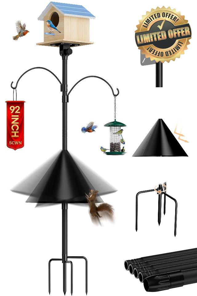 92 inch Bird Feeder Pole Squirrel Proof