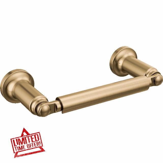 Delta Saylor (1-Pack) Wall Mounteded Pivot Arm Toilet Paper Holder in Champagne Bronze