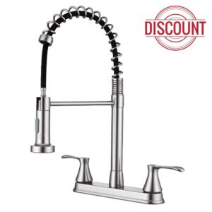 HOMELODY 2 Handles Kitchen Faucet with Pull Down Sprayer for 3 Hole Sink