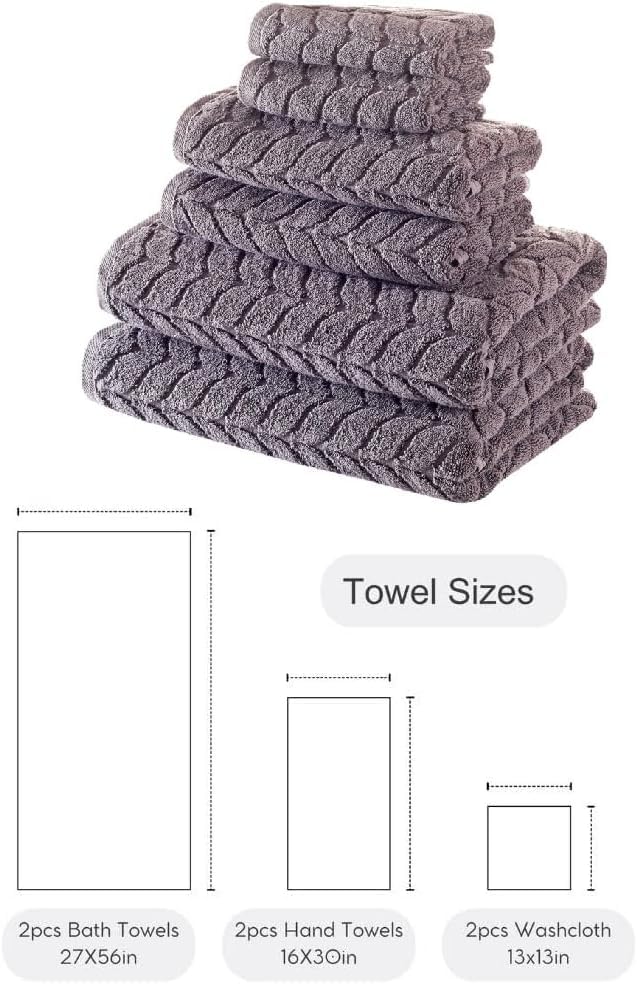 Ultra Soft-Plush Organic Towel Set (Grey