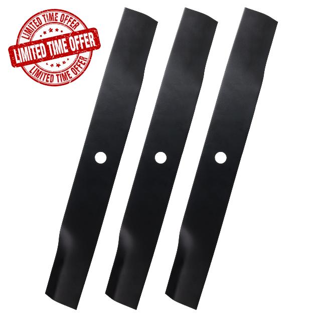 BlueStars 115-5059-03 Mower Blades - Fit for oro TimeCutter 50 Inch SS5000 75750 MX5000 75755 MX5060 MX5050 Exmark Quest 142-6453-S 110-6837-03 - Replaces 110-6837-03 112-9759-03 Zero Turn 3 Packs