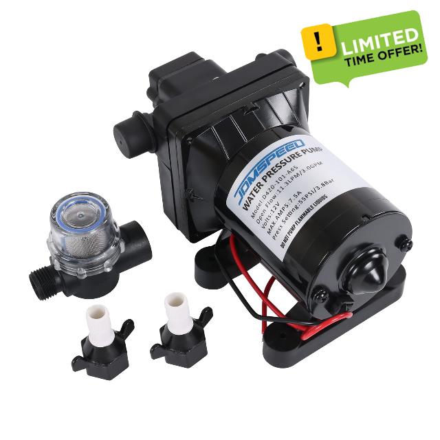 DICMIC 3.0 GPM 12V 55 PSI Revolution Water Pump Compatible with Camper