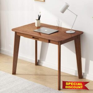 IOTXY Solid Wood Writing Desk - Home Office Workbench Desk with Drawer