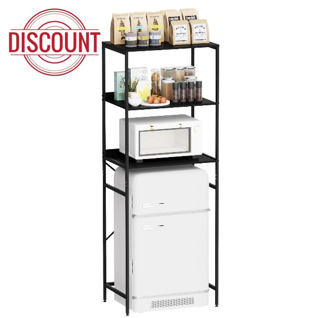 Mini Fridge Shelf Mini Fridge and Microwave Stand Over Mini Fridge Storage Rack 3 Tier Microwave and Fridge Stand Suitable for Dorm