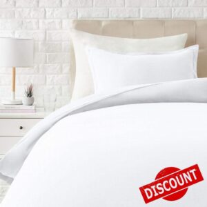 Amazon Basics Lightweight Microfiber 2-Piece Duvet Cover Set with Zipper Closure