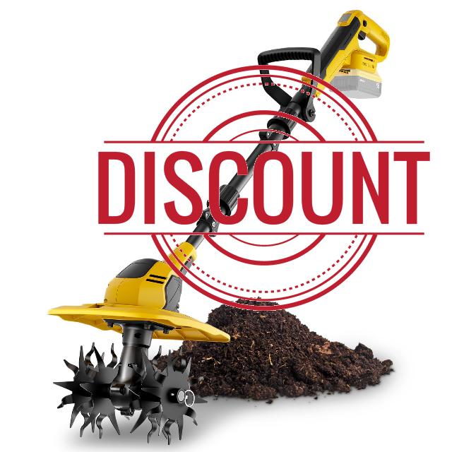 20V Cordless Garden Tiller Cultivator - Compatible with DeWalt 20V MAX Batteries