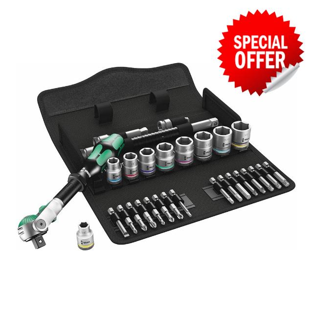 WERA 05004049001 8100 SB 9 Zyklop Imperial Speed Ratchet Set
